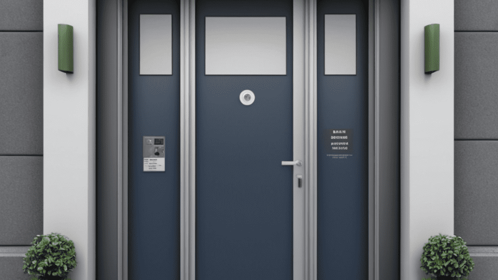 porte d'entrée d'un immeuble en ville